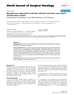 Spontaneous regression in alveolar soft part sarcoma: case report
