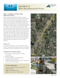 HigHway 99 water Main Replacement Project
