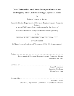 Core Extraction and Non-Example Generation