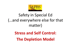 Stress and Self Control