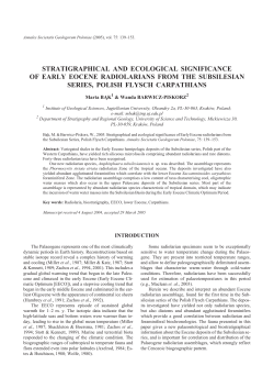 Stratigraphical and ecological significance of Early Eocene