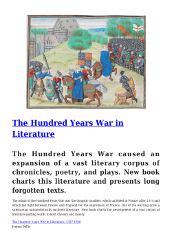 The Hundred Years War in Literature