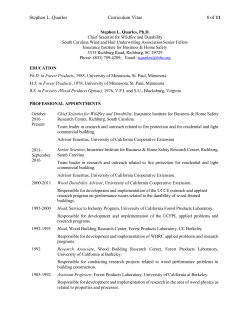 Quarles Curriculum Vitae