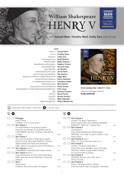 Henry V Booklet - Naxos AudioBooks