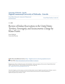 Review of Indian Reservations in the United States: Territory