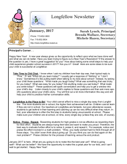 Longfellow Newsletter