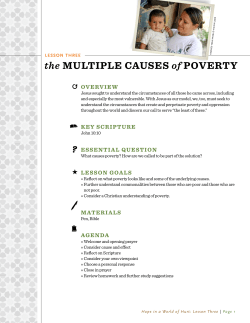 the multiPle causes of Poverty