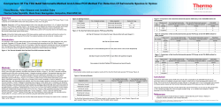 Comparison Of The FDA BAM Salmonella Method And A New PCR