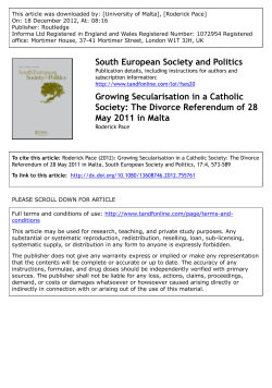 Growing Secularisation in a Catholic Society