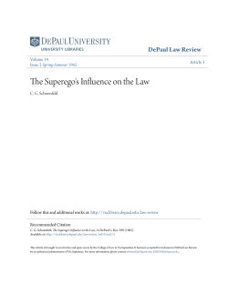 The Superego`s Influence on the Law