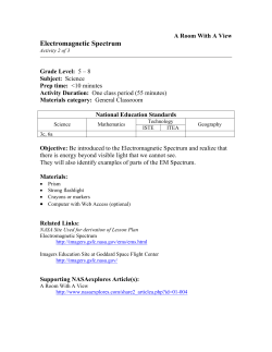 NASAexplores 5-8 lesson: "The Electromagnetic Spectrum"
