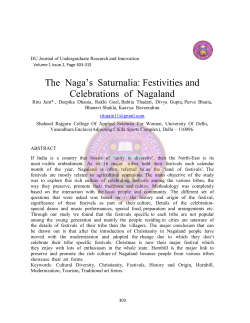 The Naga‟s Saturnalia: Festivities and - DU E