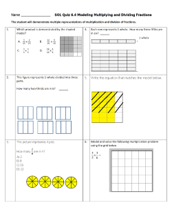 Modeling Multiplication and Division of Fractions