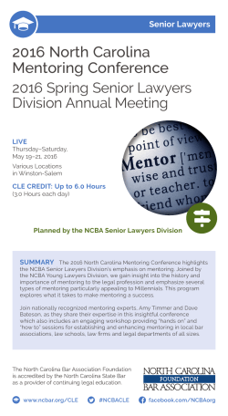 2016 North Carolina Mentoring Conference