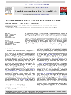 Characterization of the lightning activity of “Relámpago del