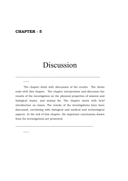 Discussion - Shodhganga