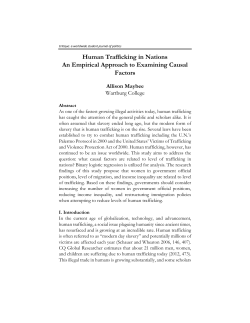Human Trafficking in Nations An Empirical Approach to Examining