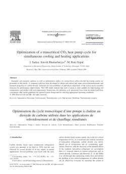Optimization of a transcritical CO2 heat pump cycle for