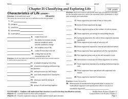 Chapter 21 Classifying and Exploring Life