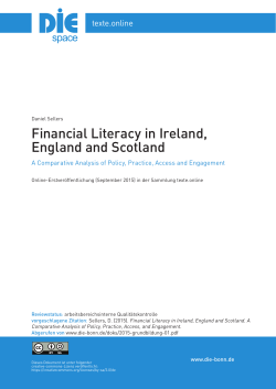 Financial Literacy in Ireland, England and Scotland. A Comparative