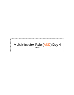 Multiplication Rule (AND) Day 4