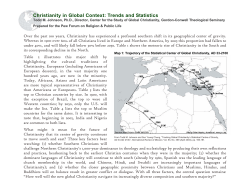 Christianity in Global Context - Pew Forum on Religion and Public Life