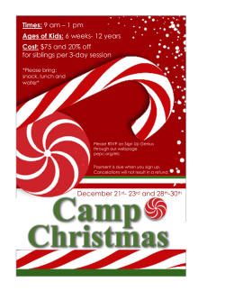 Times: 9 am – 1 pm Ages of Kids: 6 weeks