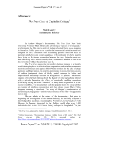 The True Cost: A Capitalist Critique