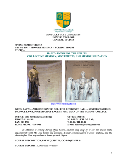 Sample Honors Syllabi - Norfolk State University