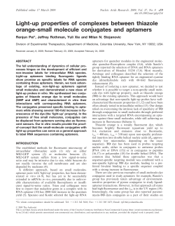 Light-up properties of complexes between thiazole orange