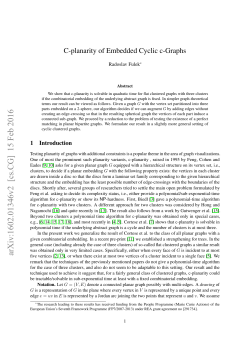 C-planarity of Embedded Cyclic c
