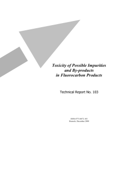 Toxicity of Possible Impurities and By