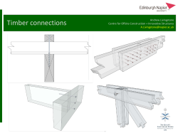 Timber connections - Edinburgh Napier University