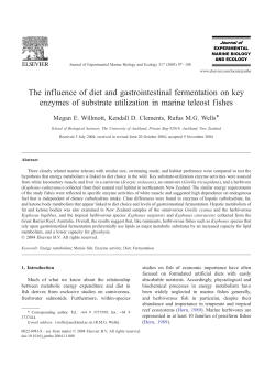 The influence of diet and gastrointestinal fermentation on key