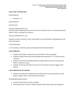 Grade 10-12 &ndash; The Pequot War &ndash; Rich