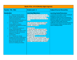 Week of Oct. 10-14 (Weekly Digital Agenda) Teacher: Ms. Tello