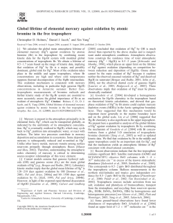 Global lifetime of elemental mercury against