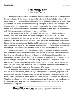 The Windy City Passage Questions - Tri