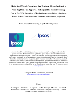 Majority (63%) of Canadians Say Trudeau Elbow Incident is &ldquo;No Big