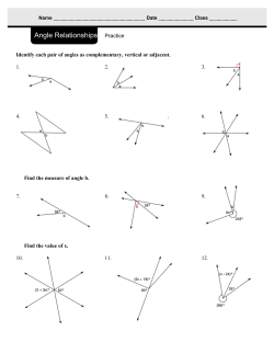 Angle Relationships Practice