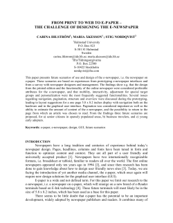 from print to web to e-paper – the challenge of designing