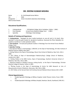 curriculum vitae - Tata Medical Center