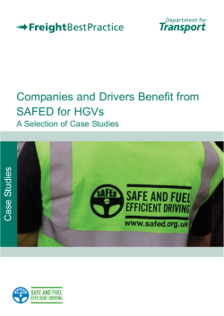 Companies and Drivers Benefit from SAFED for HGVs