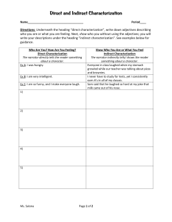 Direct and Indirect Characterization