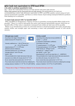 Air leak test equivalent to IPX7and IPX8