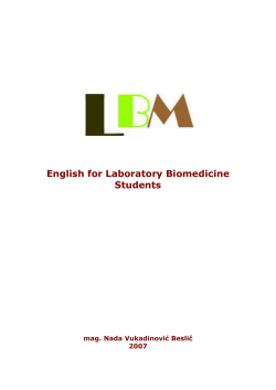 English for Laboratory Biomedicine Students