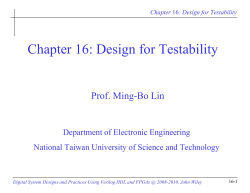 Chapter 16: Design for Testability