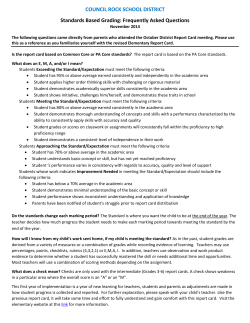 New Report Card FAQ - Council Rock School District