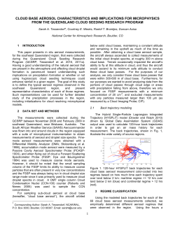 Cloud base aerosol characteristics and implications for