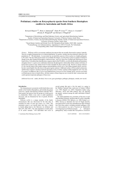 Preliminary studies on Botryosphaeria species from Southern